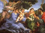Lorenzo Lotto Madonna and child with Saints Catherine and James china oil painting artist